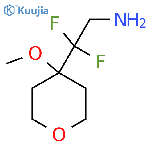 2,2-difluoro-2-(4-methoxyoxan-4-yl)ethan-1-amine structure