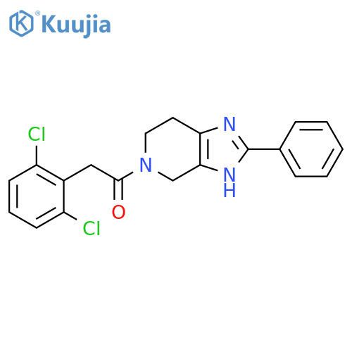 2-(2,6-dichlorophenyl)-1-{2-phenyl-3H,4H,5H,6H,7H-imidazo4,5-cpyridin-5-yl}ethan-1-one structure