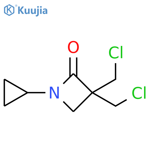 3,3-bis(chloromethyl)-1-cyclopropylazetidin-2-one structure