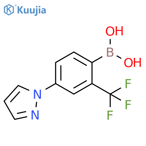 2-Trifluoromethyl-4-(1H-pyrazol-1-yl)phenylboronic acid structure