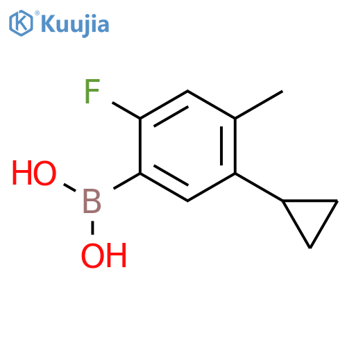 2-Fluoro-4-methyl-5-cyclopropylphenylboronic acid structure