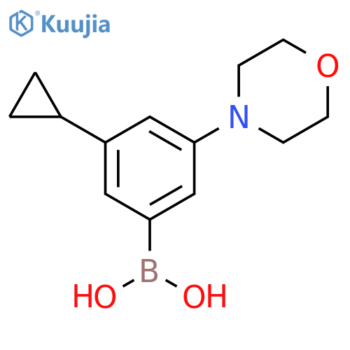 3-Cyclopropyl-5-(morpholino)phenylboronic acid structure