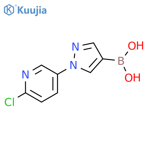 1-(6-Chloro-3-pyridyl)-1H-pyrazole-4-boronic acid structure