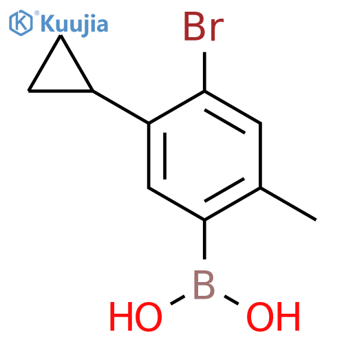 4-Bromo-2-methyl-5-cyclopropylphenylboronic acid structure