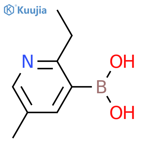 5-Methyl-2-ethylpyridine-3-boronic acid structure