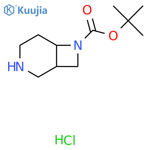 tert-butyl 3,7-diazabicyclo[4.2.0]octane-7-carboxylate hydrochloride structure