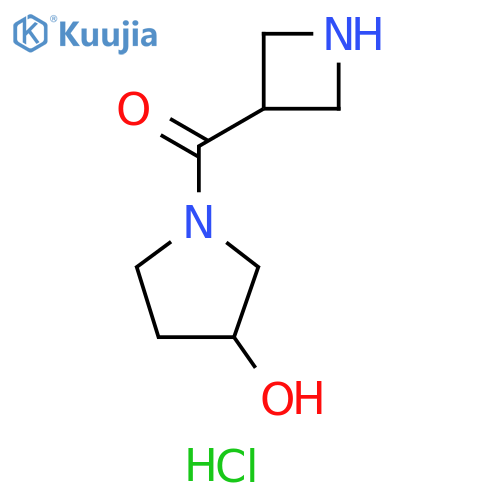 1-(azetidine-3-carbonyl)pyrrolidin-3-ol hydrochloride structure