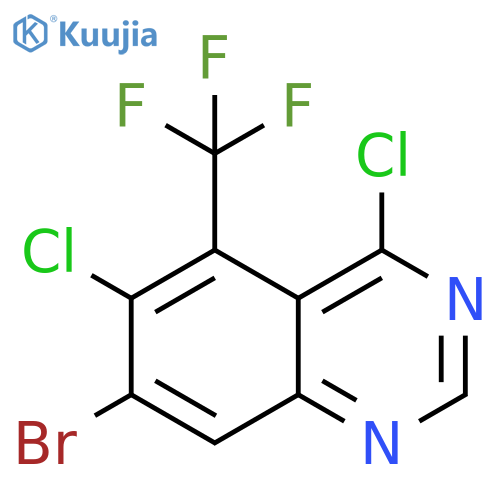 7-bromo-4,6-dichloro-5-(trifluoromethyl)quinazoline structure