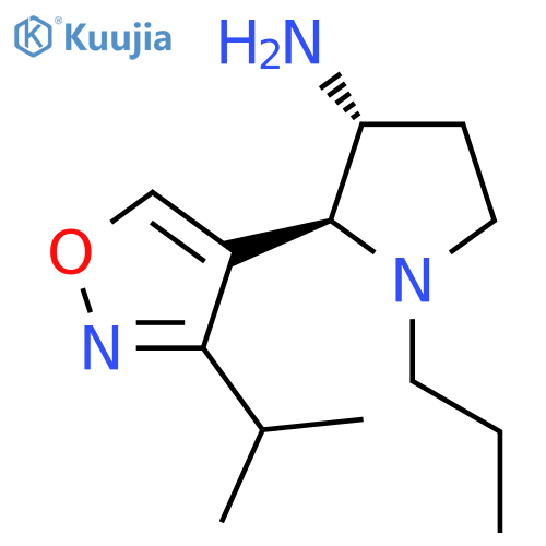2-3-(propan-2-yl)-1,2-oxazol-4-yl-1-propylpyrrolidin-3-amine structure