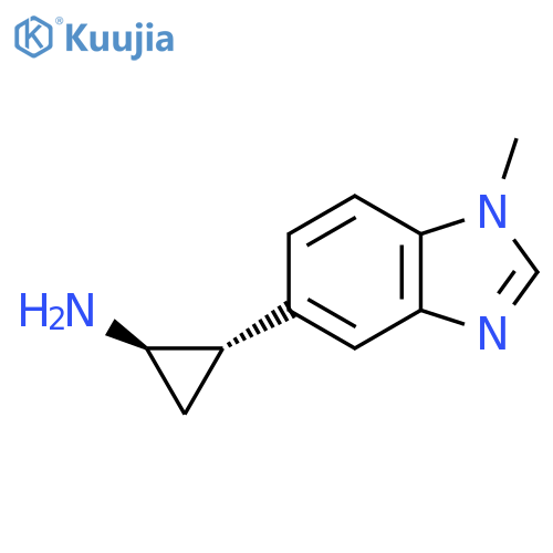 rac-(1R,2S)-2-(1-methyl-1H-1,3-benzodiazol-5-yl)cyclopropan-1-amine structure