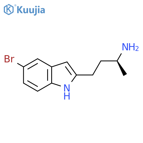 (2S)-4-(5-bromo-1H-indol-2-yl)butan-2-amine structure