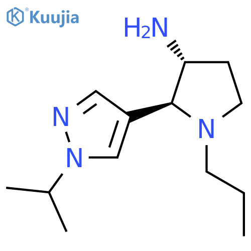 2-1-(propan-2-yl)-1H-pyrazol-4-yl-1-propylpyrrolidin-3-amine structure