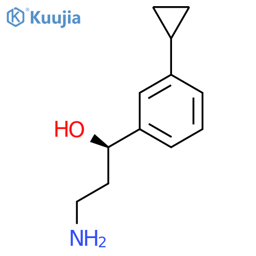 (1R)-3-amino-1-(3-cyclopropylphenyl)propan-1-ol structure