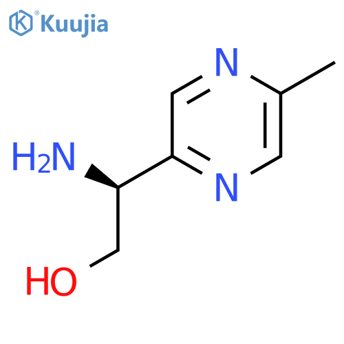 (2S)-2-amino-2-(5-methylpyrazin-2-yl)ethan-1-ol structure