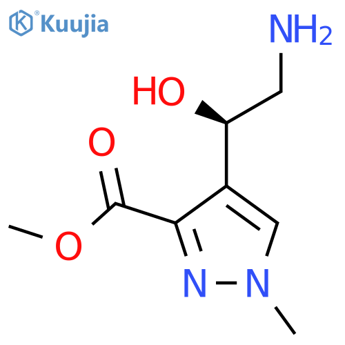 methyl 4-(1R)-2-amino-1-hydroxyethyl-1-methyl-1H-pyrazole-3-carboxylate structure