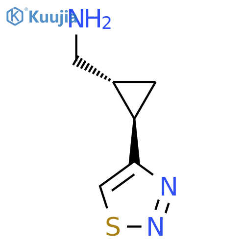 rac-(1R,2R)-2-(1,2,3-thiadiazol-4-yl)cyclopropylmethanamine structure