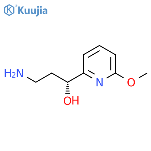 (1R)-3-amino-1-(6-methoxypyridin-2-yl)propan-1-ol structure