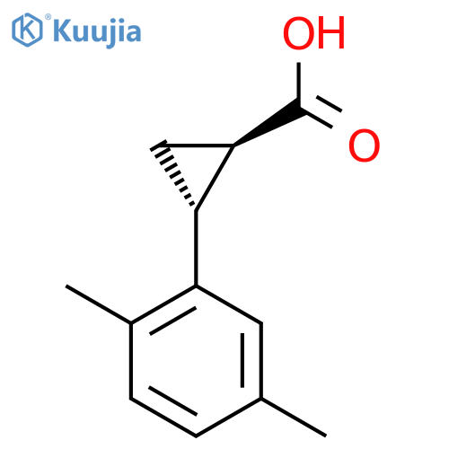 trans-2-(2，5-dimethylphenyl)cyclopropane-1-carboxylic acid structure
