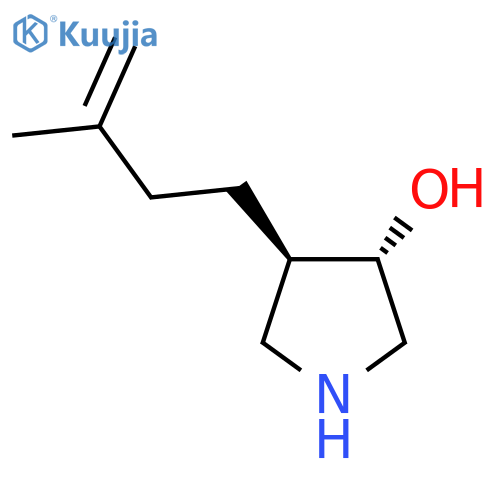 rac-(3R,4S)-4-(3-methylbut-3-en-1-yl)pyrrolidin-3-ol structure