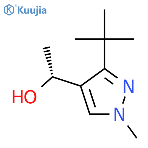 (1R)-1-(3-tert-butyl-1-methyl-1H-pyrazol-4-yl)ethan-1-ol structure