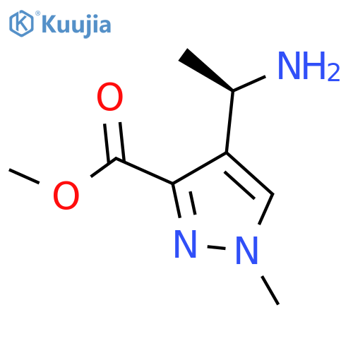 methyl 4-(1R)-1-aminoethyl-1-methyl-1H-pyrazole-3-carboxylate structure