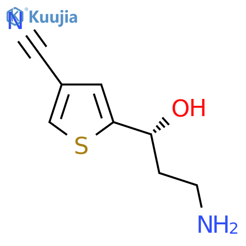 5-(1R)-3-amino-1-hydroxypropylthiophene-3-carbonitrile structure