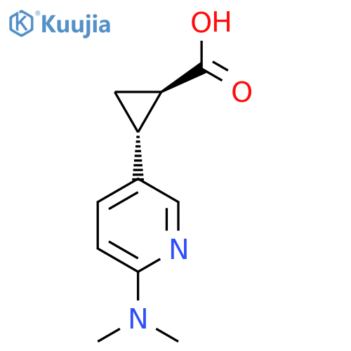 rac-(1R,2R)-2-6-(dimethylamino)pyridin-3-ylcyclopropane-1-carboxylic acid structure