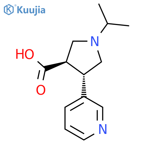 1-(propan-2-yl)-4-(pyridin-3-yl)pyrrolidine-3-carboxylic acid structure