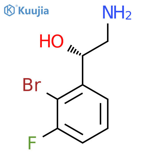 (1S)-2-amino-1-(2-bromo-3-fluorophenyl)ethan-1-ol structure