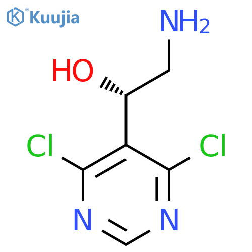 (1S)-2-amino-1-(4,6-dichloropyrimidin-5-yl)ethan-1-ol structure