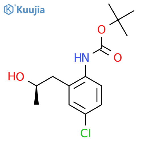 tert-butyl N-{4-chloro-2-(2R)-2-hydroxypropylphenyl}carbamate structure