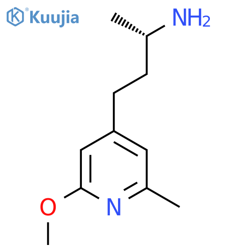 (2S)-4-(2-methoxy-6-methylpyridin-4-yl)butan-2-amine structure