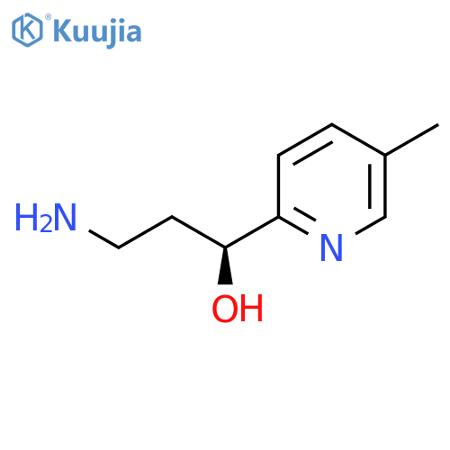 (1S)-3-amino-1-(5-methylpyridin-2-yl)propan-1-ol structure