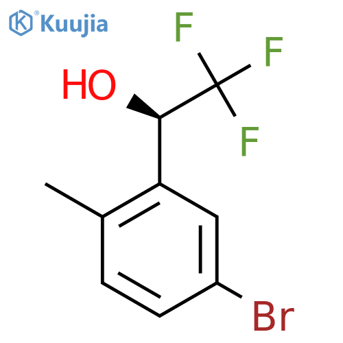 (1R)-1-(5-bromo-2-methylphenyl)-2,2,2-trifluoroethan-1-ol structure
