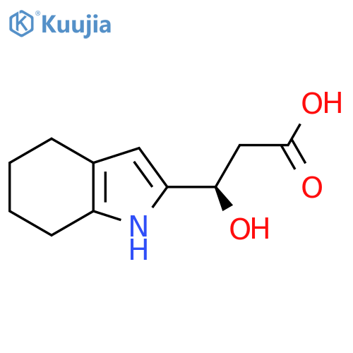 (3R)-3-hydroxy-3-(4,5,6,7-tetrahydro-1H-indol-2-yl)propanoic acid structure