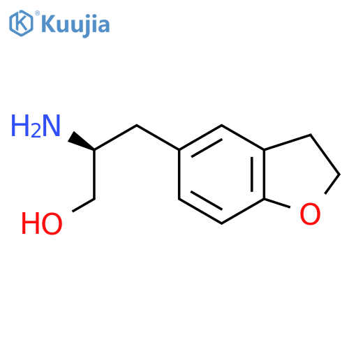 (2S)-2-amino-3-(2,3-dihydro-1-benzofuran-5-yl)propan-1-ol structure