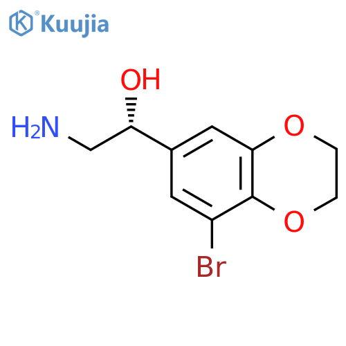 (1R)-2-amino-1-(8-bromo-2,3-dihydro-1,4-benzodioxin-6-yl)ethan-1-ol structure