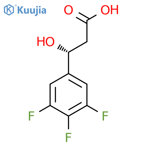 (3R)-3-hydroxy-3-(3,4,5-trifluorophenyl)propanoic acid structure