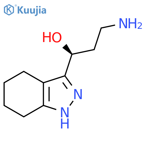 (1S)-3-amino-1-(4,5,6,7-tetrahydro-1H-indazol-3-yl)propan-1-ol structure