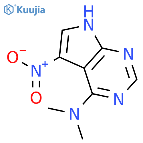 7H-Pyrrolo[2,3-d]pyrimidin-4-amine,N,N-dimethyl-5-nitro- structure