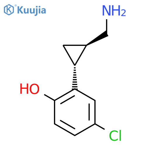 rac-2-(1R,2R)-2-(aminomethyl)cyclopropyl-4-chlorophenol structure