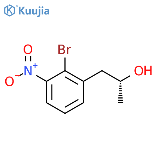 (2R)-1-(2-bromo-3-nitrophenyl)propan-2-ol structure
