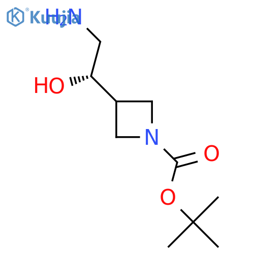 tert-butyl 3-(1S)-2-amino-1-hydroxyethylazetidine-1-carboxylate structure