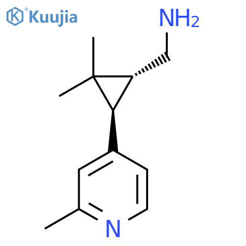 rac-(1R,3R)-2,2-dimethyl-3-(2-methylpyridin-4-yl)cyclopropylmethanamine structure