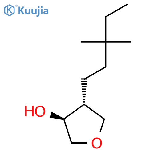 rac-(3R,4S)-4-(3,3-dimethylpentyl)oxolan-3-ol structure