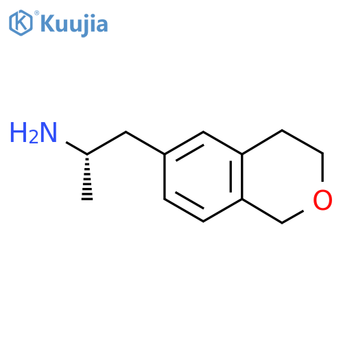 (2S)-1-(3,4-dihydro-1H-2-benzopyran-6-yl)propan-2-amine structure