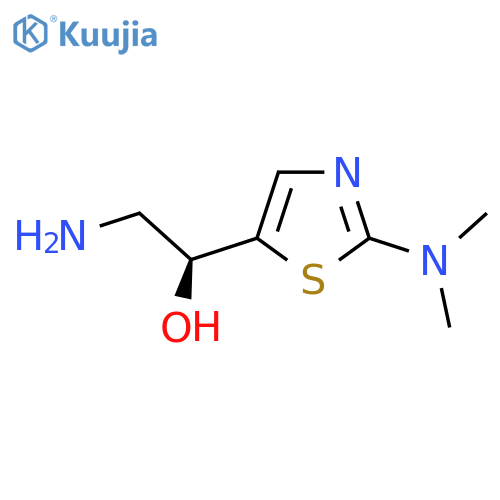 (1S)-2-amino-1-2-(dimethylamino)-1,3-thiazol-5-ylethan-1-ol structure