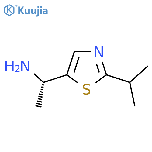 (1S)-1-2-(propan-2-yl)-1,3-thiazol-5-ylethan-1-amine structure
