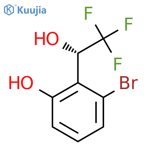 3-bromo-2-(1S)-2,2,2-trifluoro-1-hydroxyethylphenol structure