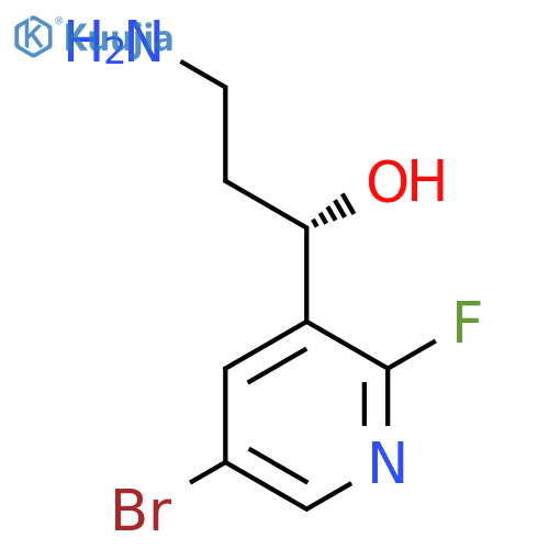 (1S)-3-amino-1-(5-bromo-2-fluoropyridin-3-yl)propan-1-ol structure